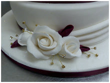 Load image into Gallery viewer, Two Tier Swags and Roses Celebration Cake