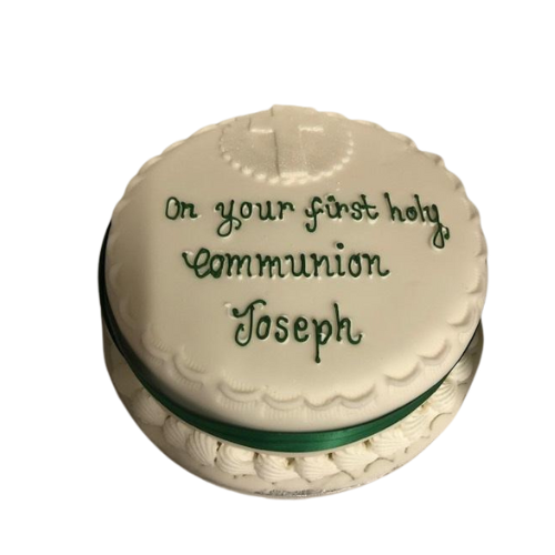 9" Round Christening and Communion Celebration Cake