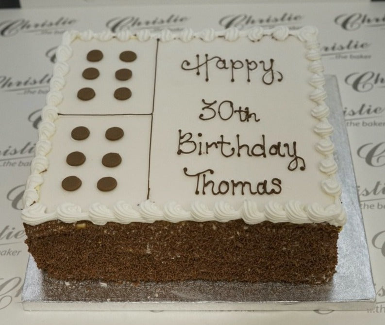 Celebration - 12" Domino Cake - Square