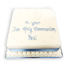 Load image into Gallery viewer, 8" Square Christening / Communion Celebration Cake