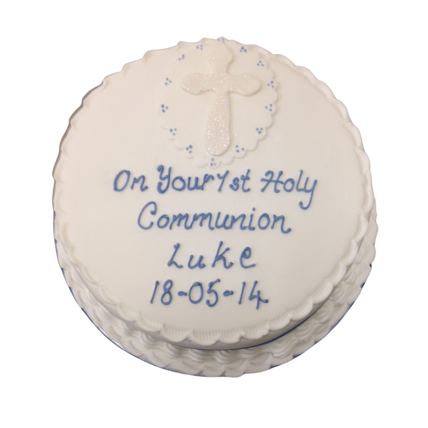 9" Round Christening and Communion Celebration Cake