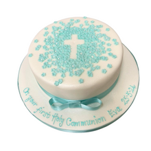 Load image into Gallery viewer, 9&quot; Round Christening and Communion Celebration Cake
