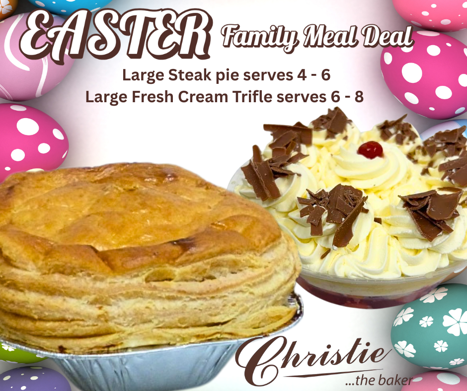 Large Steak Pie and Family Trifle Easter Bundle
