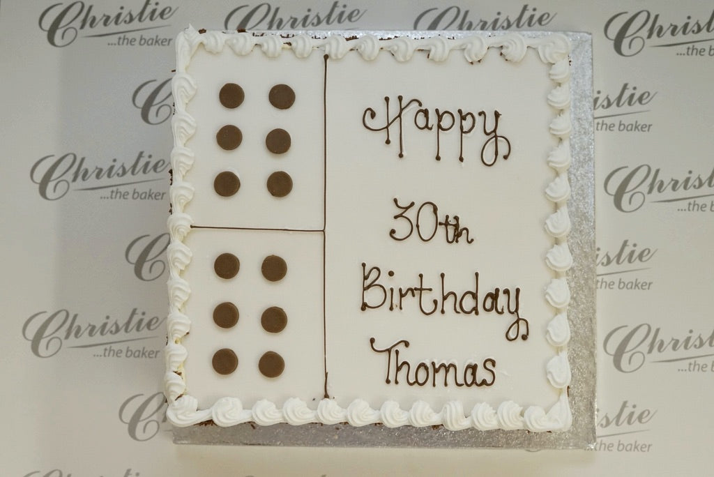 Celebration - 12" Domino Cake - Square