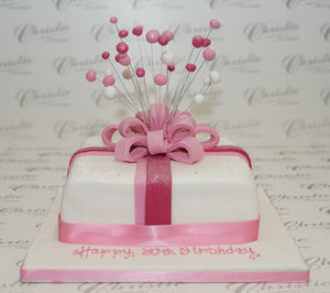 Parcel with Bow Celebration Cake