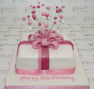 Parcel with Bow Celebration Cake