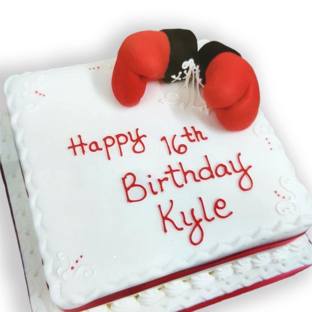 Boxing Glove Celebration Cake