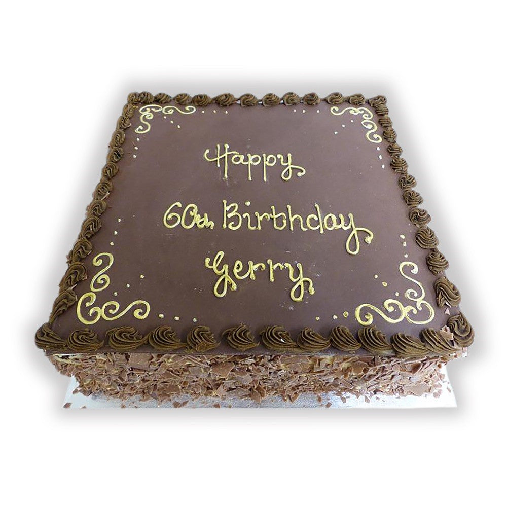 5 Off] Order 'Fresh Fruit Chocolate Dripping Square Birthday Cake' Online |  Urgent Delivery Across London // Sugaholics™